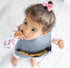 BUSY BABY Silicone Baby Bib for Babies & Toddlers, Pre-Formed Holes for Bungees