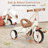 3 3-5 HONEY JOY Tricycle, Kids Trike Wheel Bike with Adjustable Seat, Removable Storage Basket, Tricycle for Years Old