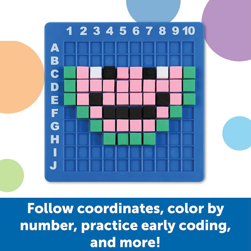 Learning Resources STEM Explorers Pixel Art Challenge, 402 Pieces, STEM Toys for Kids Ages 5+