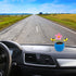 Blue Car Dashboard Decoration - Solar Powered Dancing Sunflower for Car Home Office Gifts