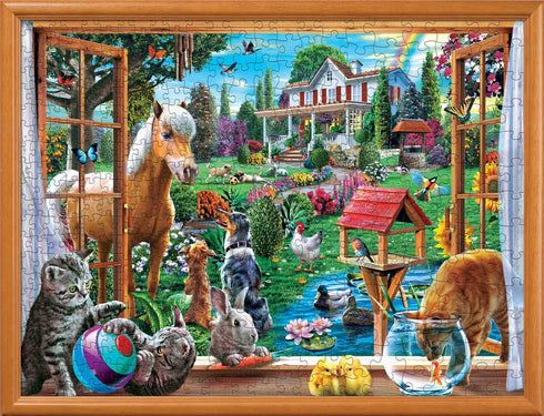 MasterPieces 400 Piece Jigsaw Puzzle for Adults, Family, or Youth - Peeking Through, 18"x24"