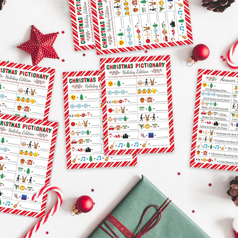 chiazllta Christmas Party Games, Song Guessing Activity for Adults Groups Coworkers, Xmas Themed Holiday Fun for 30