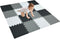 Fuzayylu 16 Pieces Foam Play Mat with Border, Interlocking Playmat Tiles, Foam Floor