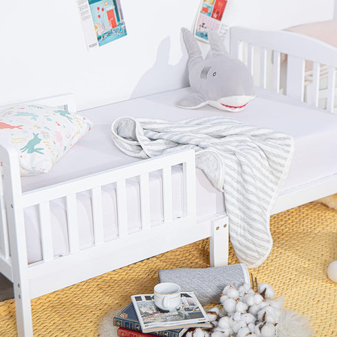 NTBAY 2 Pack Fitted Crib Sheet - 100% Brushed Microfiber, Super Soft 28x52 Inches for Standard Crib