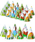 30 Pcs Animal Party Hats for Kids Safari Birthday Cone Hats for Jungle Zoo Birthday Party Supplies