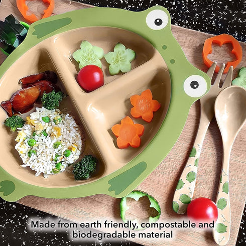 Nuby Rice Husk Spoon and Fork Set, 2-Piece Eco-Friendly Set, 100% Compostable and Biodegradable, 12+ Months