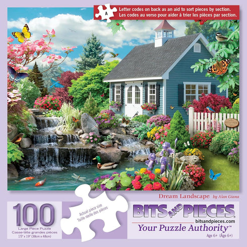 Bits and Pieces 100 Piece Jigsaw Puzzle for Adults Dream Landscape -