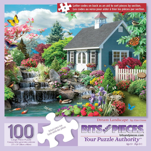 Bits and Pieces 100 Piece Jigsaw Puzzle for Adults Dream Landscape -