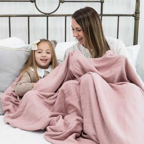 Natemia XL Muslin Baby Blanket - Ultra Soft, Breathable Baby Blankets for Girls, Boys, Parents - Newborn Essentials