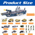 10 Military Aircraft Carrier Toys, Army Toys with Vehicles, Fighter Jet Helicopter Tanks and Army Men Action Figures