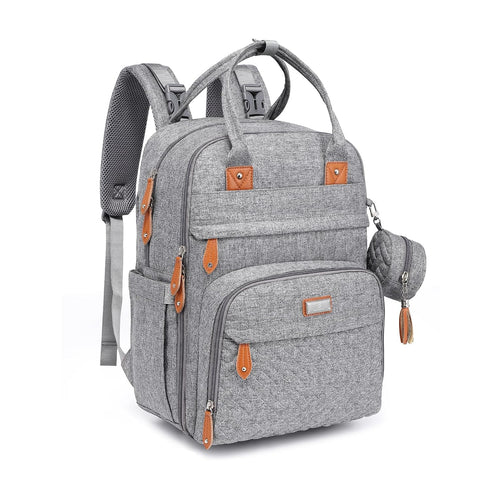 BabbleRoo Diaper Bag Backpack - Baby Essentials Travel Tote - Multi Function