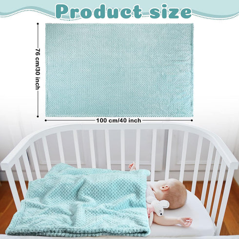 4 Pack 30 40'' Reginary Fuzzy Blanket x Waffle Flannel Baby Throw Blankets Warm Nursery & Crib Blankets for Girl & Boy