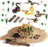 Sratte 26 Pcs Realistic Snake Figurines - Plastic Anaconda Animals Diorama Project Playset for Kids