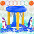 Pool Toys Pool Floats for Kids and Adults, Inflatable Pool Basketball Hoop & Ring Toss Game, 2-in-1 Outdoor Toy