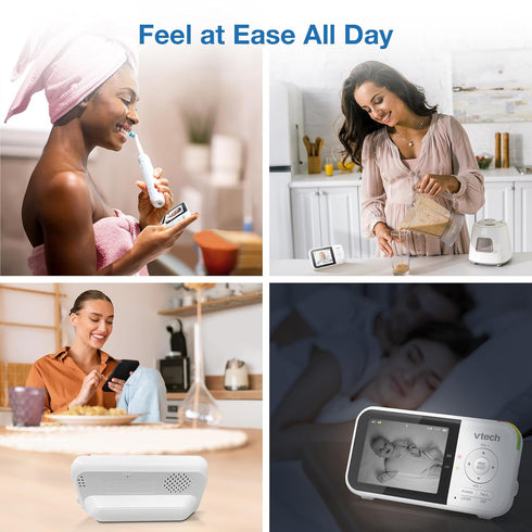 VM819 2.8 2-Way VTech Baby Monitor with Camera and Audio, Screen Portable Baby Camera, Night Vision, Audio, Temperature