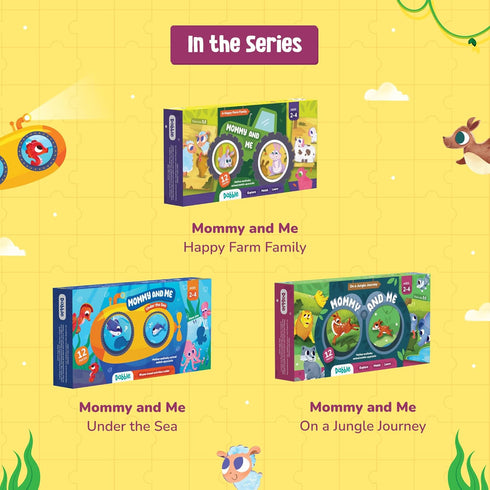 Mother and Baby Animal Match Puzzle - Happy Farm Family Puzzles for Kids Ages 2-4 - Animal Puzzles for Toddlers