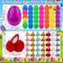 FLYSNK 36 Pack Easter Eggs Fillers with Mini Bunny Plush, Easter Basket Stuffers Easter Egg with Toys Inside for Kids