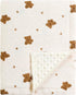 CREVENT 30''X40'' Organic Muslin Cotton Baby Blanket for Newborns, Soft Mink Backing,
