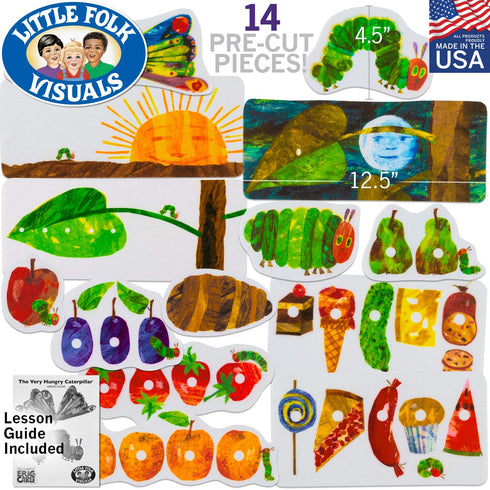 Little Folk Visuals The Very Hungry Caterpillar Precut Flannel/Felt Board Figures, 14-Piece Set