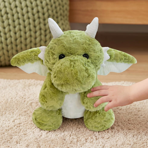 Sibupue 7.8in Dragon Stuffed Animals Soft Plush Cute Dragon Doll for Boys Girls (Corn Dragon Green)