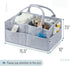 Large Grey Baby Diaper Caddy Organizer by Mr. Pen - Stylish & Functional