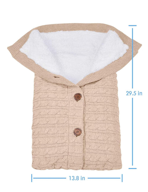 Cozy Khaki Unisex Infant Swaddle Blankets - Thick Fleece Knit for Boys & Girls