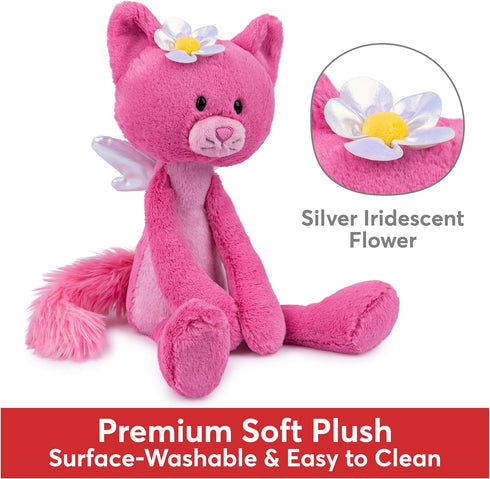 GUND Maeve Rose Fairy Cat Plush Toy, Take Along Friends Cat Stuffed Animal for Ages 1 and Up, Pink, 15”