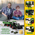 Set 8-Wheel 3-9, Uarzt Remote Control Tractor Toy with Trailer | Metal Front & Front Loader Farm Vehicle with Lights