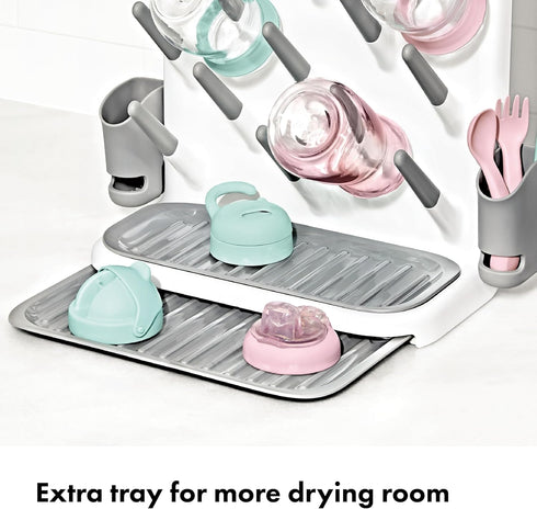 OXO Tot Expandable Drying Rack Space-Saving Drying Rack | Newborn and Baby Essentials | Breastfeeding Essentials | Dry