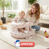 3 UNEEDE Inflatable Baby Seat for Months & up, Infant Floor Baby Chair with Fence & Built in Air Pump, Lightweight