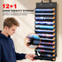 12+1 Playmat Holder, Playmat Tube Storage Bag for MTG, Fits Card Game Playmats with Transparent Plastic Slots, Portable