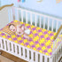 SyXIOP 28" 52" Houndstooth Purple Yellow Cooling Baby Crib Mattress Topper x Ultra Soft Bed pad for Kids, Adult