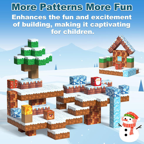 Magnetic Blocks Kids Toys - STEM Magnet Building Cubes for Boys and Girls Ages 3-7, Montessori Educational Toy