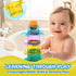 utoyz Set 18 Summer 1+ Splash & Sand Adventure Beach Toys for Toddlers with Pcs Stacking Cups, Watering Can, Bucket
