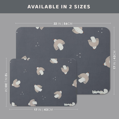 12" 17") Blooom Placemat for Baby, Toddler & Kids | Wipeable, Reusable and Eco-Friendly | Baby Weaning Placemat