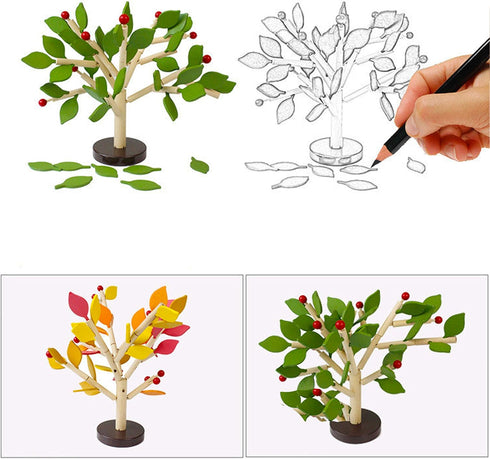 Early Childhood Building Blocks Wooden Assembling Tree Combination, DIY Disassembly Puzzles Educational Toys