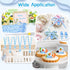36 ZYFLSQ Pieces Baby Shower Pacifiers Necklace, Cute Acrylic Pacifier Necklaces for Baby Shower Games Boy Charm, Party