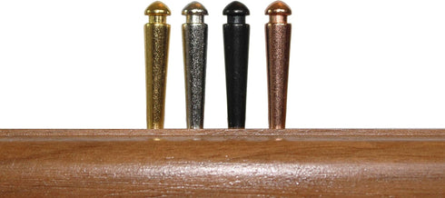 WE Games Easy-Grip Metal Cribbage Board Pegs and Velvet Pouch - Set of 12 Pins (3 Brass, 3 Chrome, 3 Black, 3 Copper)