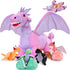 Muiteiur 7 Piece Dragon Stuffed Animals, 21.6 inch Soft Plush Pink Dragon
