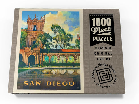 MyPuzzle San Diego, CA: Vintage Poster Balboa Park - Premium 1000 Piece Jigsaw Puzzle for Adults