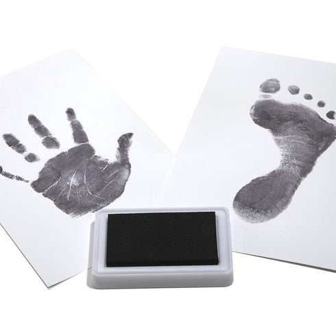 Baby Safe Reusable Hand & Foot Print Ink Pads, Black, Baby's Touch