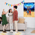 PLULON Basketball Party Game, Pin The Basketball on The Hoop with Stickers for Kids Birthday Party