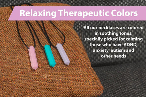 Tilcare Chew Chew Sensory Necklace, Perfectly Textured Silicone Chew Necklaces for Kids or Adults