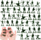 100 Pcs Army Men Toy Soldiers Set - Green Plastic Mini Figures, Assorted Poses for Boys Girls Play Set