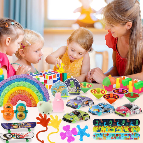 60 Pcs Party Favors Carnival Treasure Box Toys, Small Mini Bulk Gifts for Kids Boys Girls, Goodie Bags Fillers for
