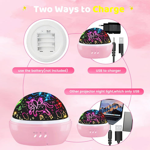 6-8,Unicorns 3-10 MINGKIDS Unicorn Toys Night Light for Toddler Girls,Unicorn Gifts Age and Starry Night Light