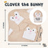 Set Riff Raff Friendly Bunny Hooded Towel - Premium Cotton Baby Towel with Mitt - Ultra Soft Machine Washable Cartoon