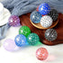 D100 Dice Glitter Blue DNDND 100 Sided Die with Translucent Pouch for Dungeons and Dragons (Chameleon Blue with White