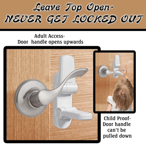 3 Pack Door Lever Baby Safety Lock, Child Proof Door Handle Lock with 3M Adhesive for Baby Proofing