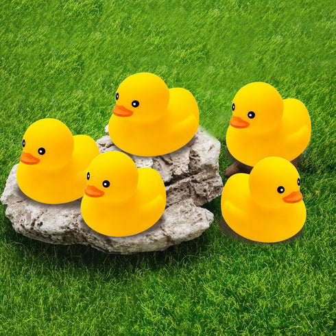 Ensbelei 20Pack, Yellow Rubber Ducks Bath Toys Bathtub Floating Squeaky Duck Bulk Baby Preschool Bath Toy for Baby